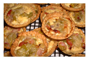 Shallot and gruyere tartlet