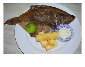 Fish and chips and tartare sauce