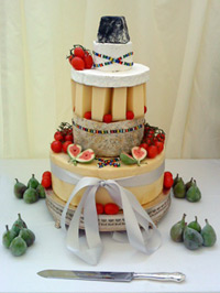 Wedding cake of cheeses designed by Toby